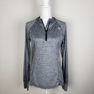 Reebok 1/4 Zip Long Sleeve Top with Hood